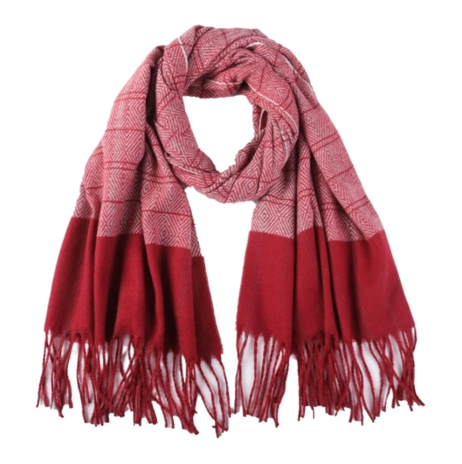 Fular Mujer Bufanda Bufanda De Mujer Bufandas Unisex Bufanda Simple Casual Señoras Invierno Cálido Chal Mujer Fiesta (Color : Rot, Size : 190 * 68cm)