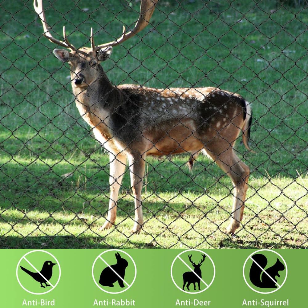 Junflying Rete per uccelli 2,5 x 3,5 m, maglia da 1/2 pollici, rete intrecciata per recinzione di cervi per protezione da giardino, contro cervi, uccelli, piccoli animali. Protegge verdure, mirtilli