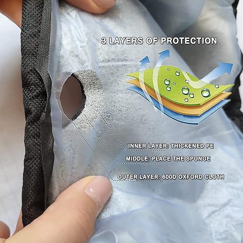 Miniatura 4 de Mini trampolín cubierta de resorte de 36 pulgadas, almohadilla de seguridad para trampolín redondo de 6 agujeros, tela Oxford resistente a