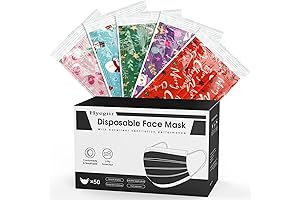 50 Pack Adults Christmas Disposable Face Mask