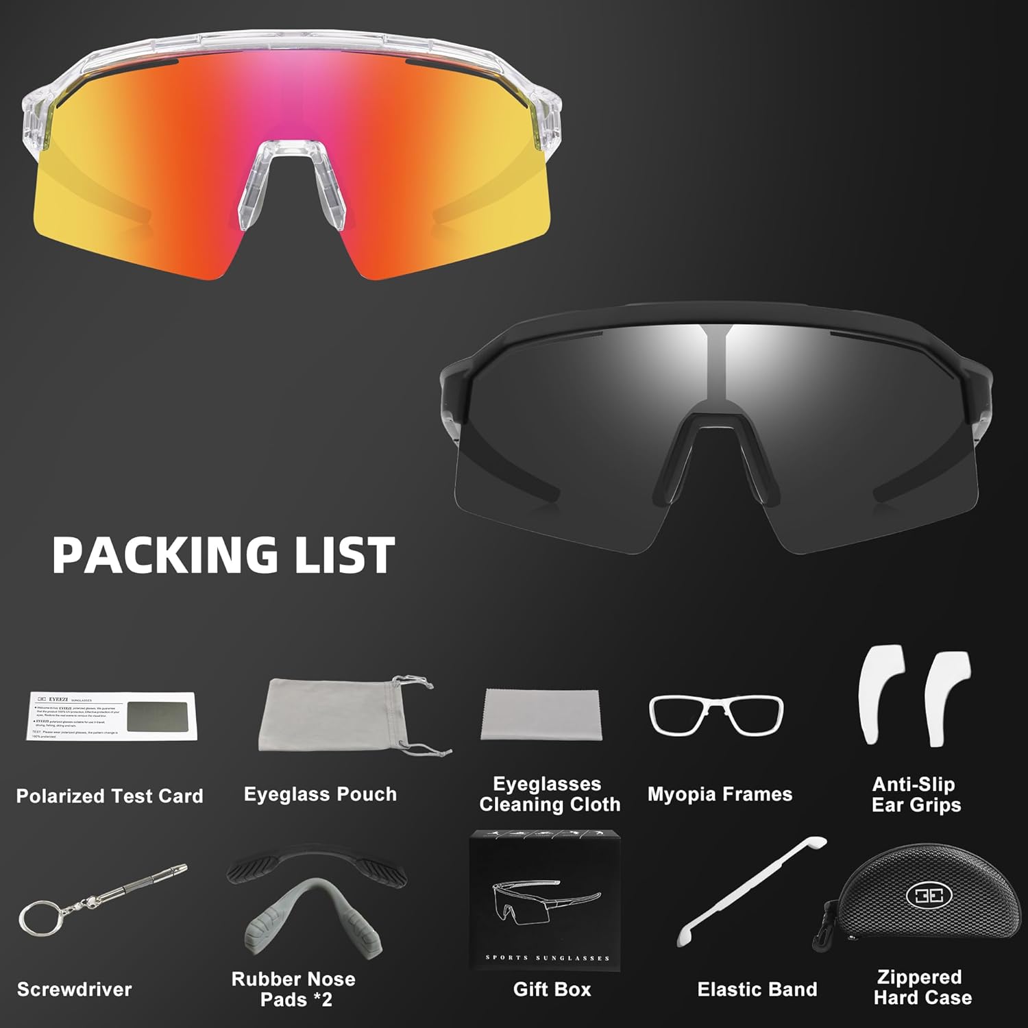 Sunbowglint Sports Sunglasses for Men Women Unbreakable UV400 Protection Goggles Baseball Running Cycling Glasses - Image 6