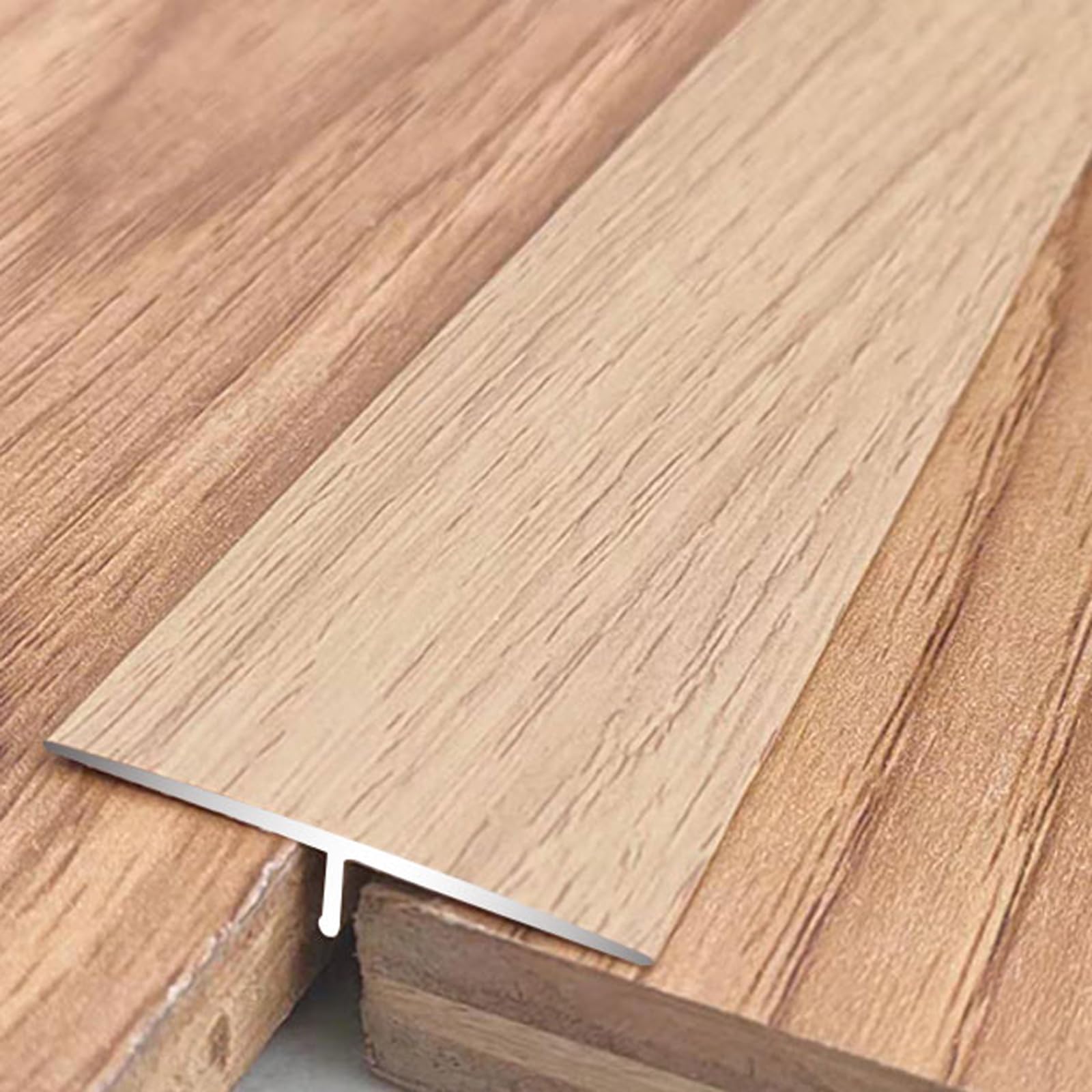 Eleeonora Aluminum Floor Transition Strip,Aluminum Molding Trim Transition Board,T Bar Profile Door Strip,Joining Flooring Gaps Of Laminate Planks,Wood,For Laminate Flooring Planks