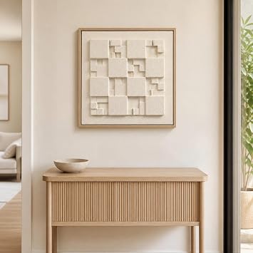 Thalasse Small 3D Textured Geometric Wall Art, 16 x 16 in