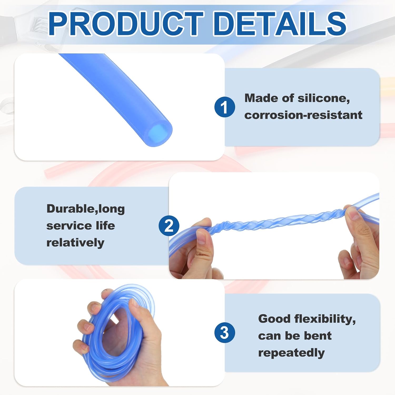 uxcell 4mm ID x 6mm OD Silicone Tubing, 16.4ft High Temp Silicone Air Tube Drip Irrigation Hose Pipe for Home Brewing Wine Beer Line and Aquaponics, Black