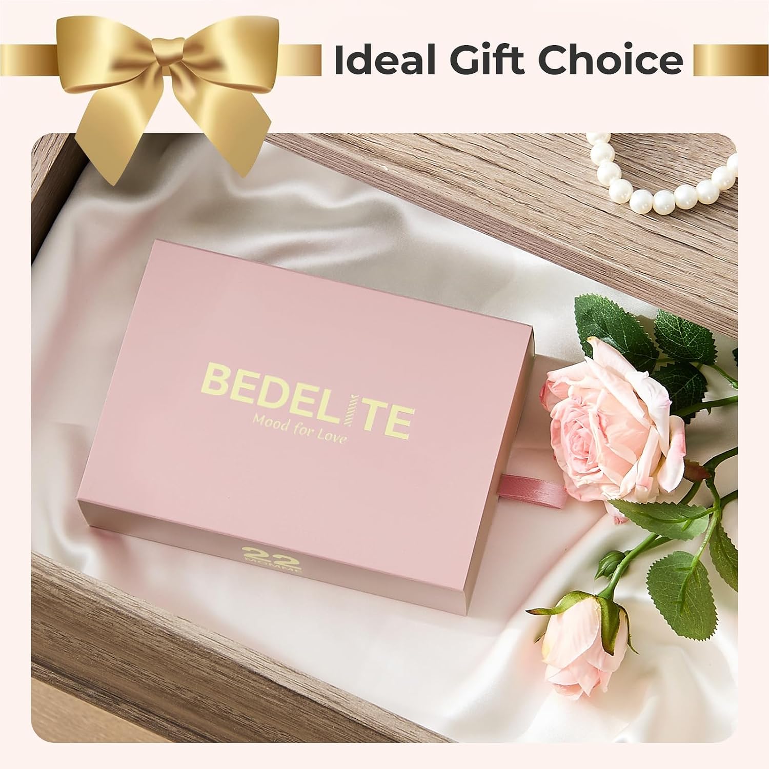 BEDELITE 100% Mulberry Silk Pillowcase for Hair and Skin - 22 Momme 6A Pure Natural Silk Both Sides, Buttery-Soft and Smooth Cooling Silk Pillow Case Standard Size, Hidden Zipper (1Pack, Pearl White)