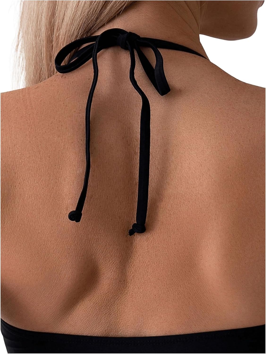 SweatyRocks Women's Halter Bikini Top Cut Out Criss Cross Swimsuit Tops Bathing Suit Top Only - Image 4