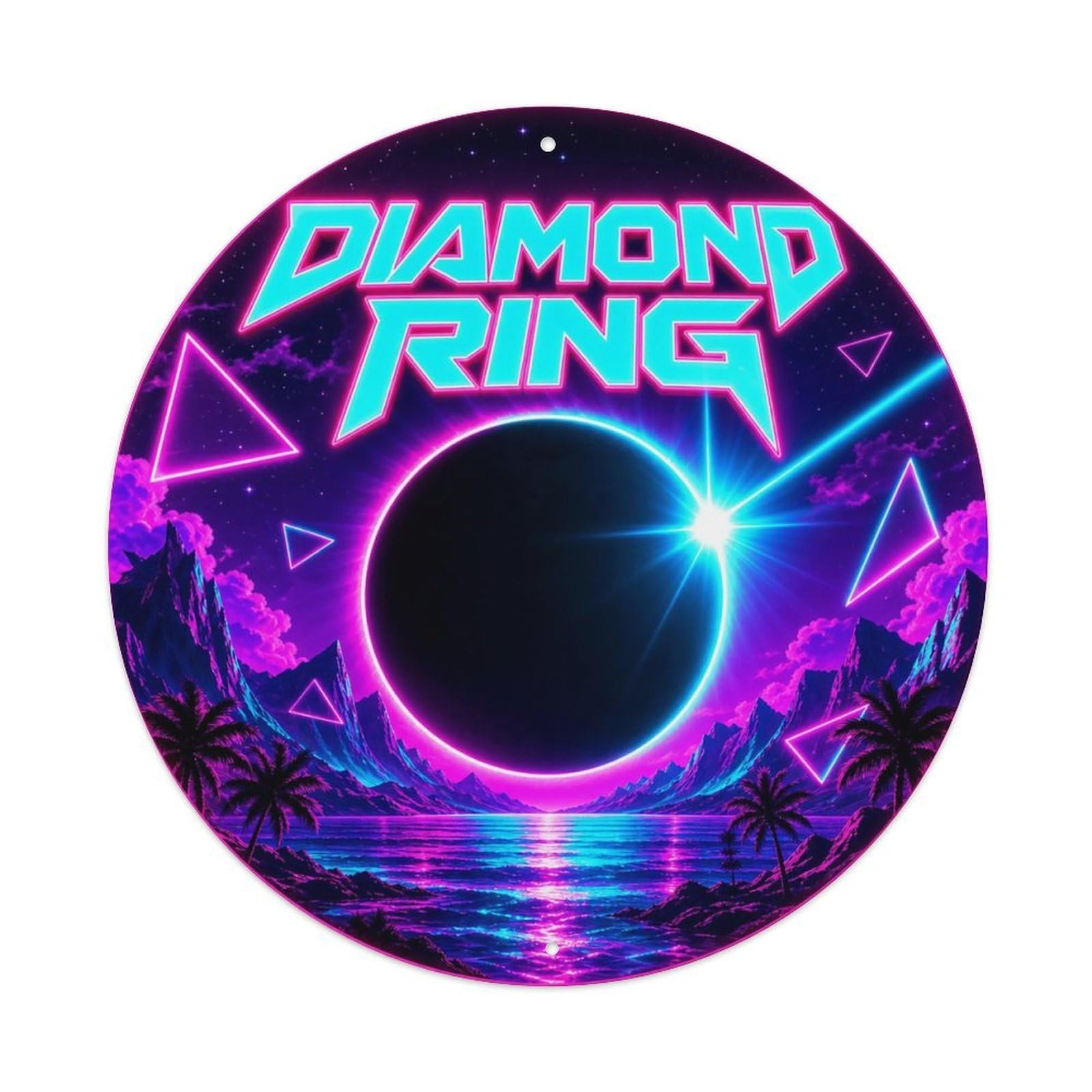 Odgynaw 8X8inch(20X20cm) Stellar Diamond Ring Effect Astronomy Telescope Study Metal Tin Sign