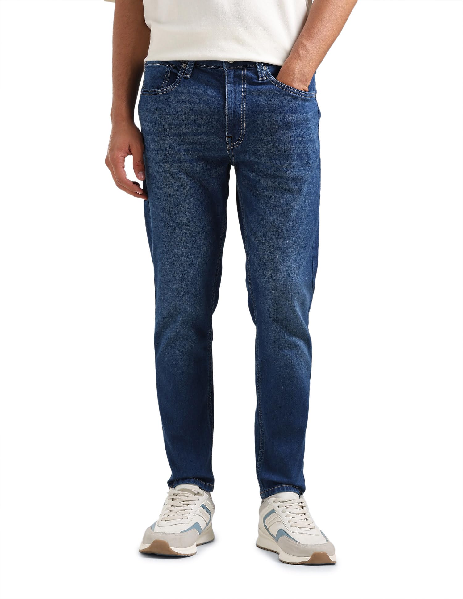 flying machine Men's Relaxed Tapered Fit Jeans| Solid | Mid Rise | Stretchable | Jeans for Man-picture-37