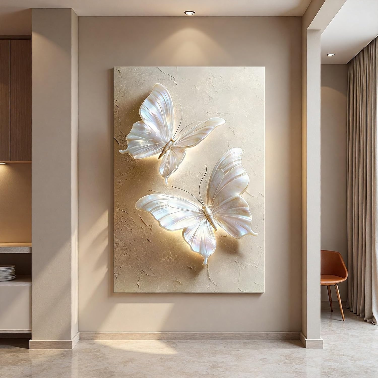 Wall Sculptures,3D Wall Art Decor,Wall Hanging Mural,Creative Wall Hanging Paintings,Wall Decor for Living Room Bedroom Corridor(50 * 70CM,B-Sandstone)