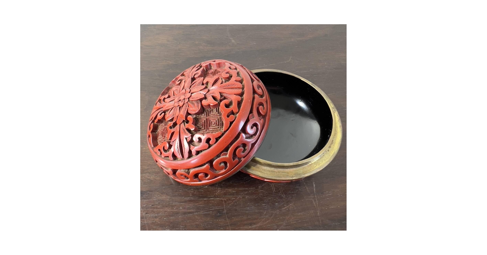 中国　剔紅　堆朱　内七宝　花文　香合　2点まとめて　D　R8207 Amazon.co.jp: 中国美術堆朱香合内七宝②漆芸細密彫刻唐物漆彫古