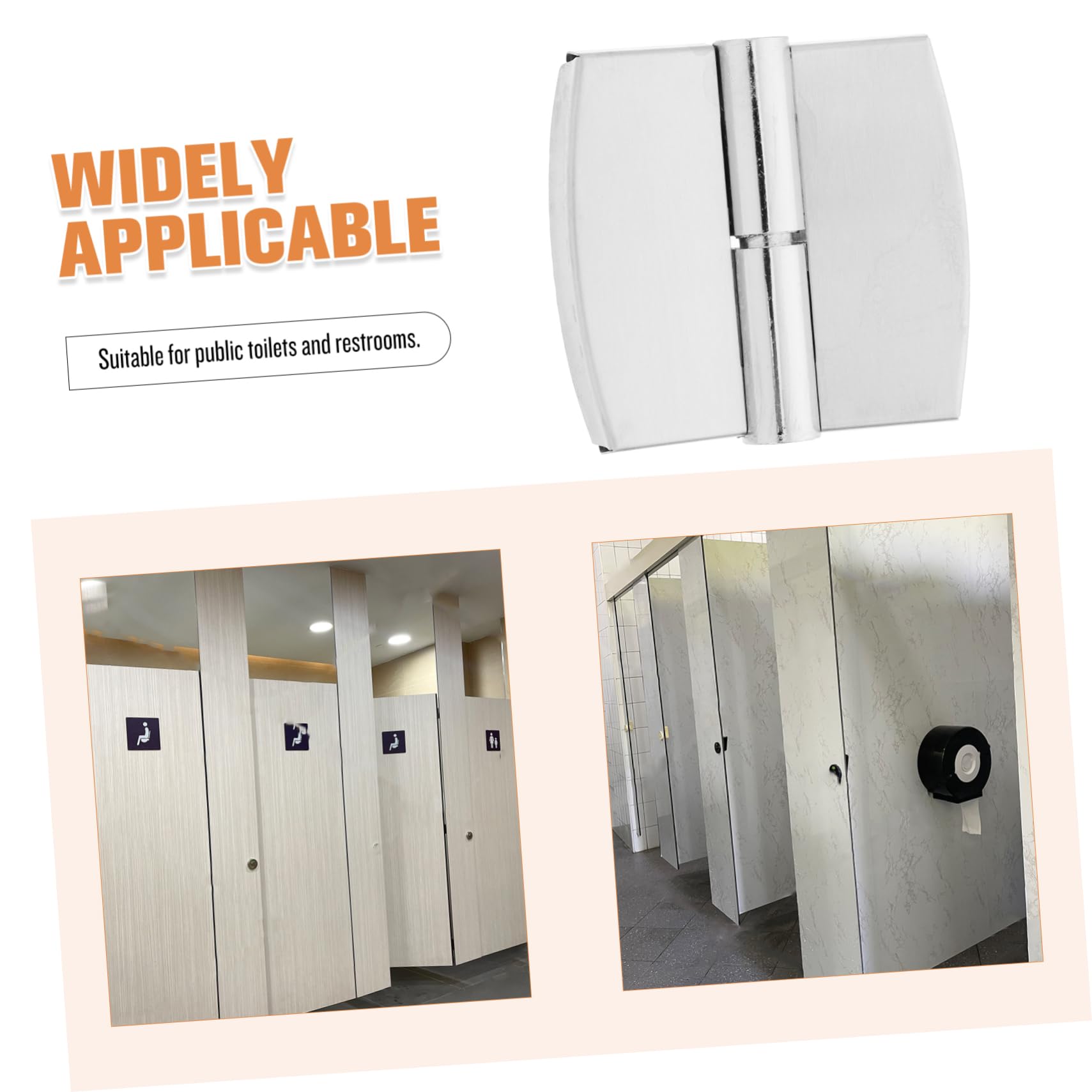 Cerniere in Acciaio Inossidabile Per Porte Di Bagni Pubblici Con Chiusura Automatica Cerniere Per Porte Divisorie Regolabili 3.15X2.95X0.59In Accessori Di Connessione Per Uso Commerciale