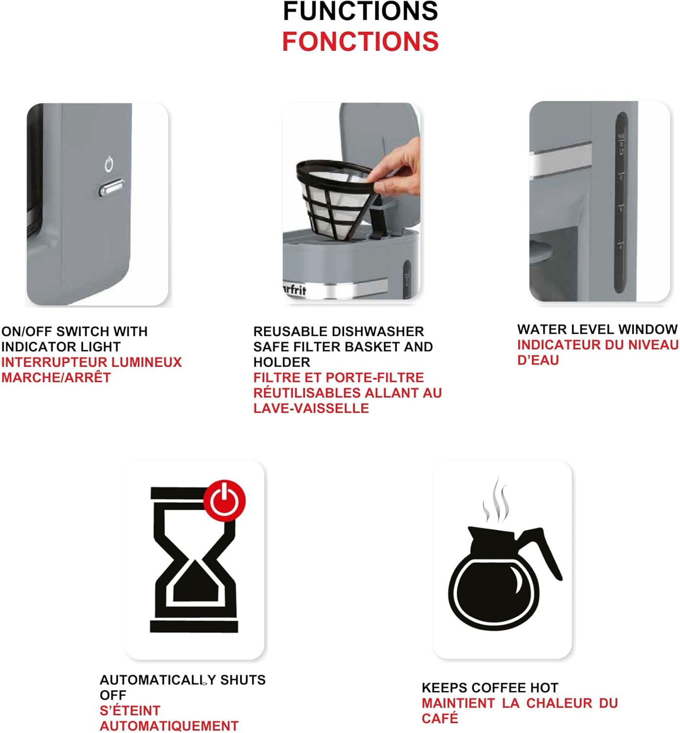 Key functions of the Starfrit Coffee Maker
