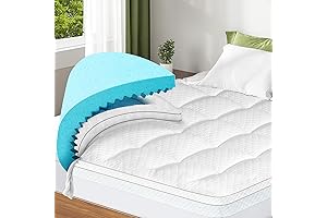 Dual Layer 4 Inch Memory Foam Mattress Topper Queen Size, 3 Inch...