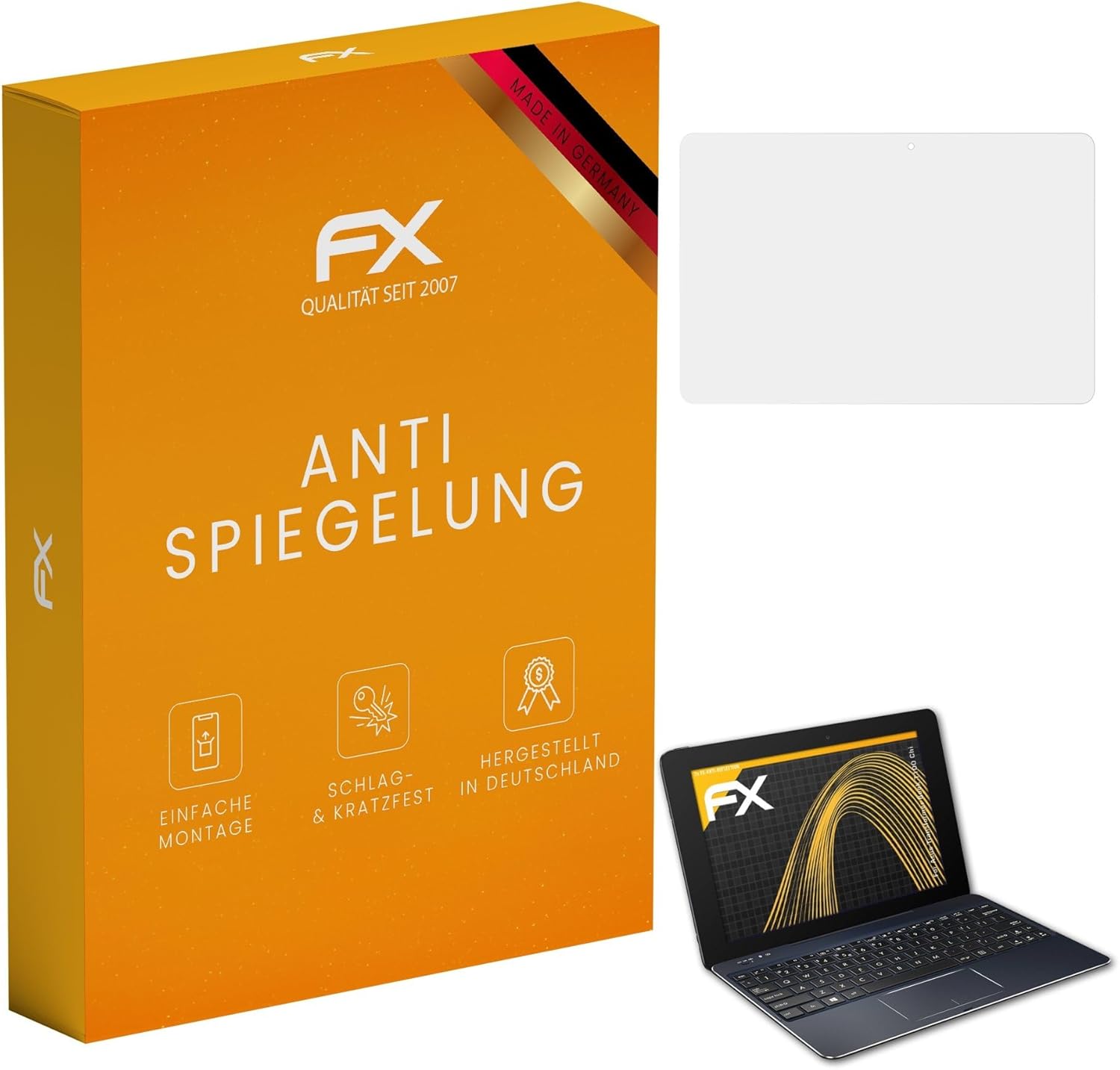 atFoliX Screen Protector compatible with Asus Transformer Book T100 Chi Screen Protection Film, anti-reflective and shock-absorbing FX Protector Film (2X)
