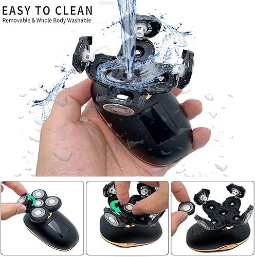 Miniatura 4 de UPTARD Cabezales de repuesto para afeitadora de cabeza, cuchillas de repuesto para afeitadora de cabeza, afeitadoras de cabeza para hombres calvos,