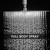 Vista 3 de Sistema de ducha de níquel cepillado para baño de 12 pulgadas, cabezal de ducha de lluvia, montaje en techo con juego combinado de ducha de mano