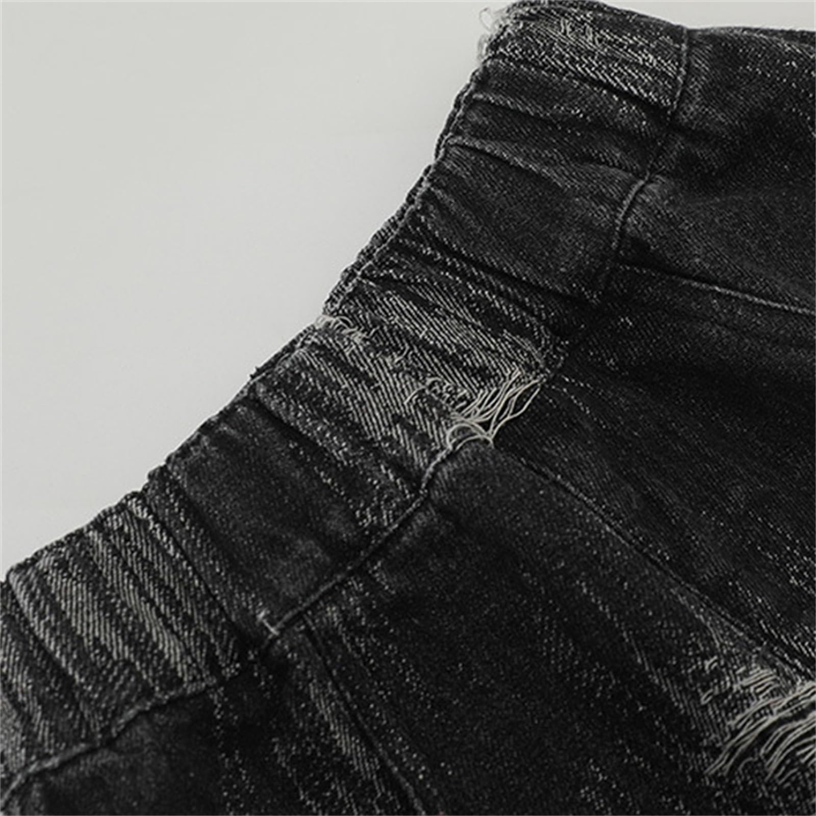 Generico Pantalone Jeans Largo Bambino Elastica in Vita Comoda Elegante Pantaloni Ragazzi Estivi Casual Scuola Outdoor Streetwear Palestra Sportivi Sweatpants