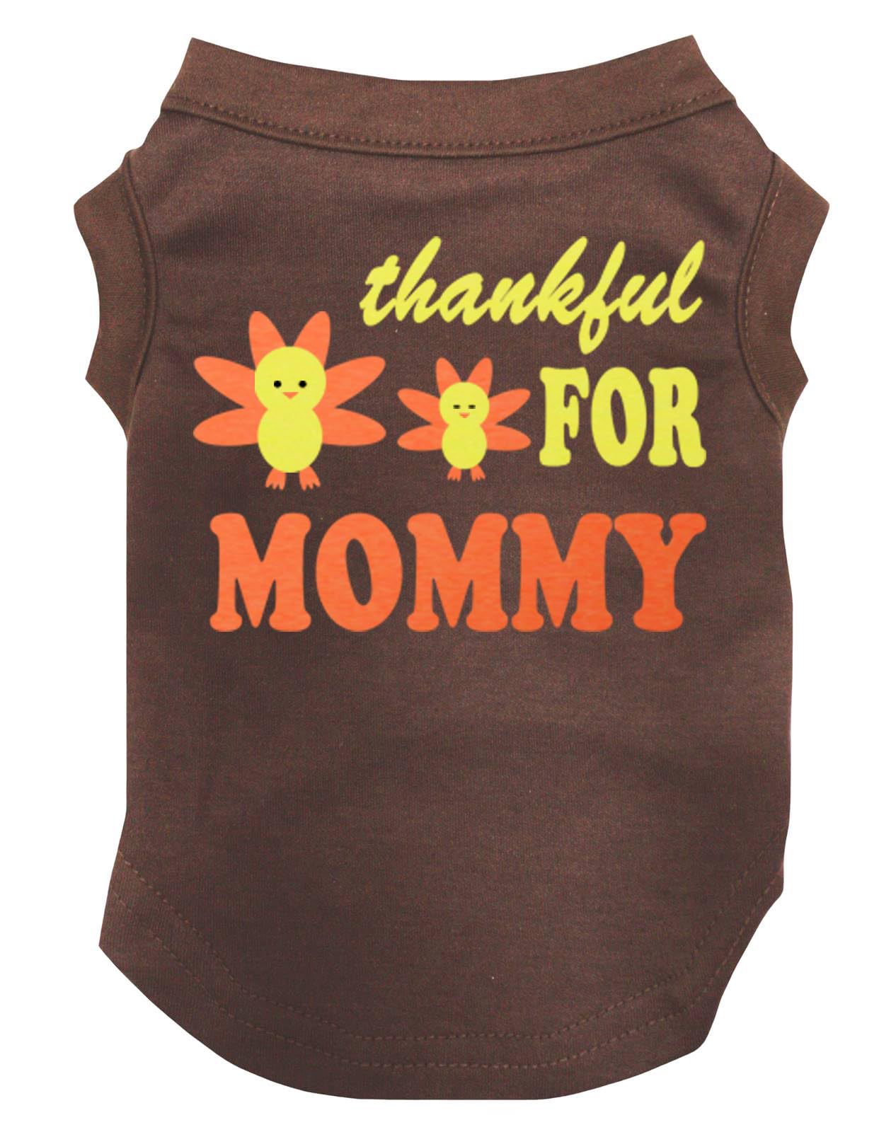 Chemise pour chien grand taille XXXL marron Turkeys Thankful For Mommy vêtement
