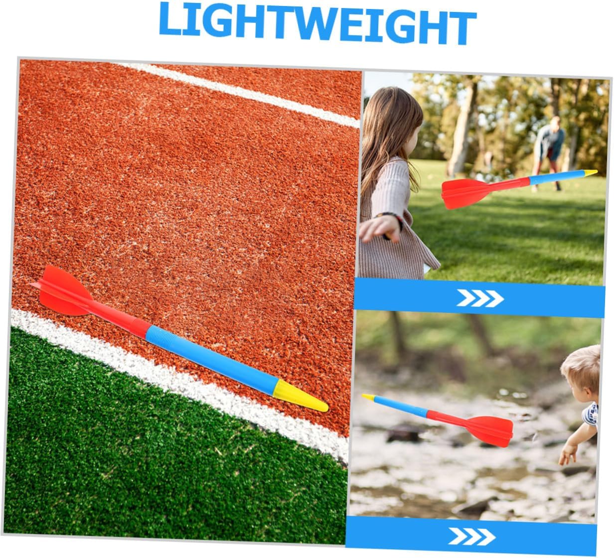 2Pcs Reusable Training Javelin Lightweight Plastic Soft Throwing Practice Equipment for Boys Athletics Safe Portable Sports Gear for School Club Home Use
