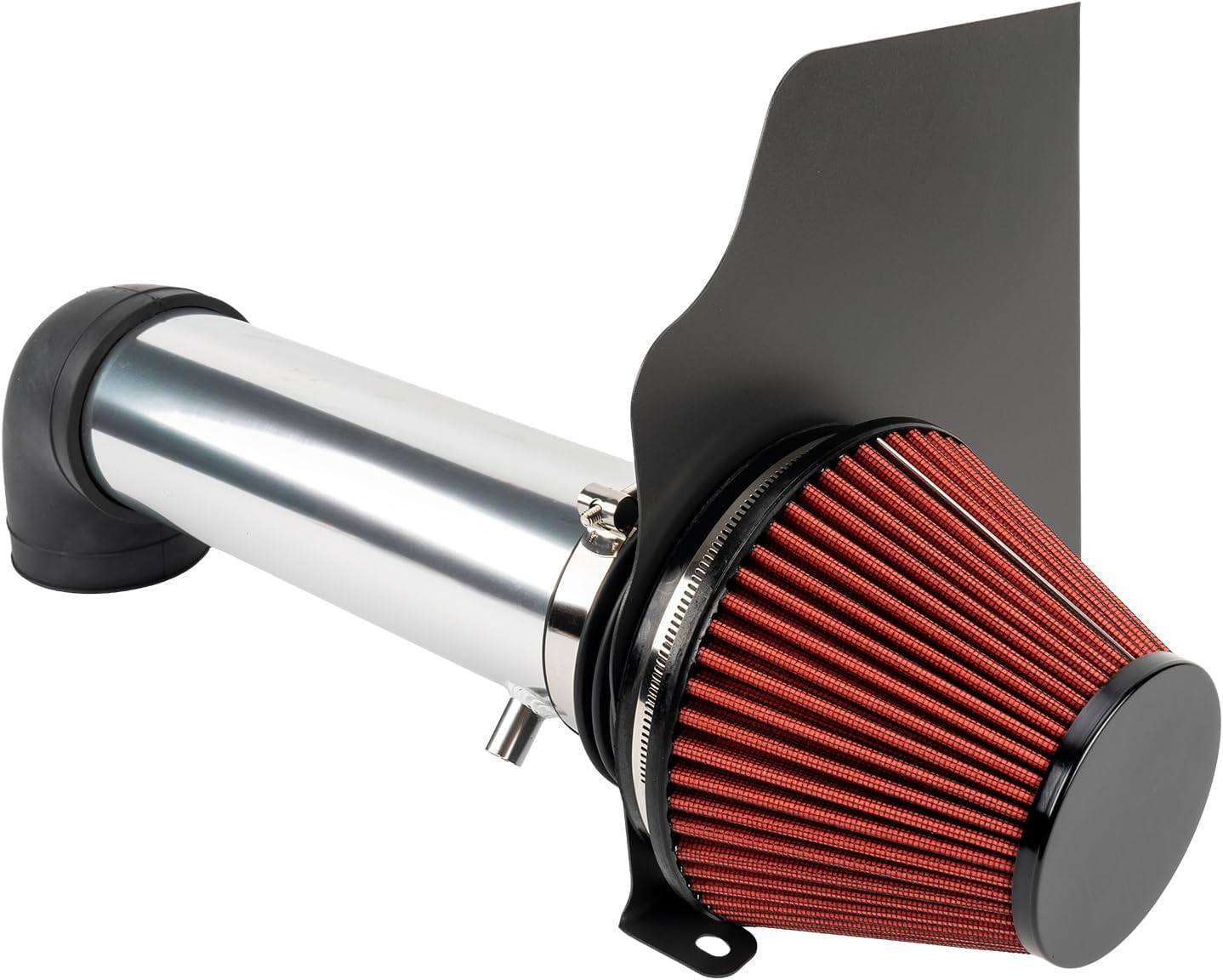 PHILTOP 3.5" Cold Air Intake Kit System + Heat Shield Compatible with 2011-2023 Charger/Challenger 5.7L, 2011-2023 300 5.7L, High Performance, Red