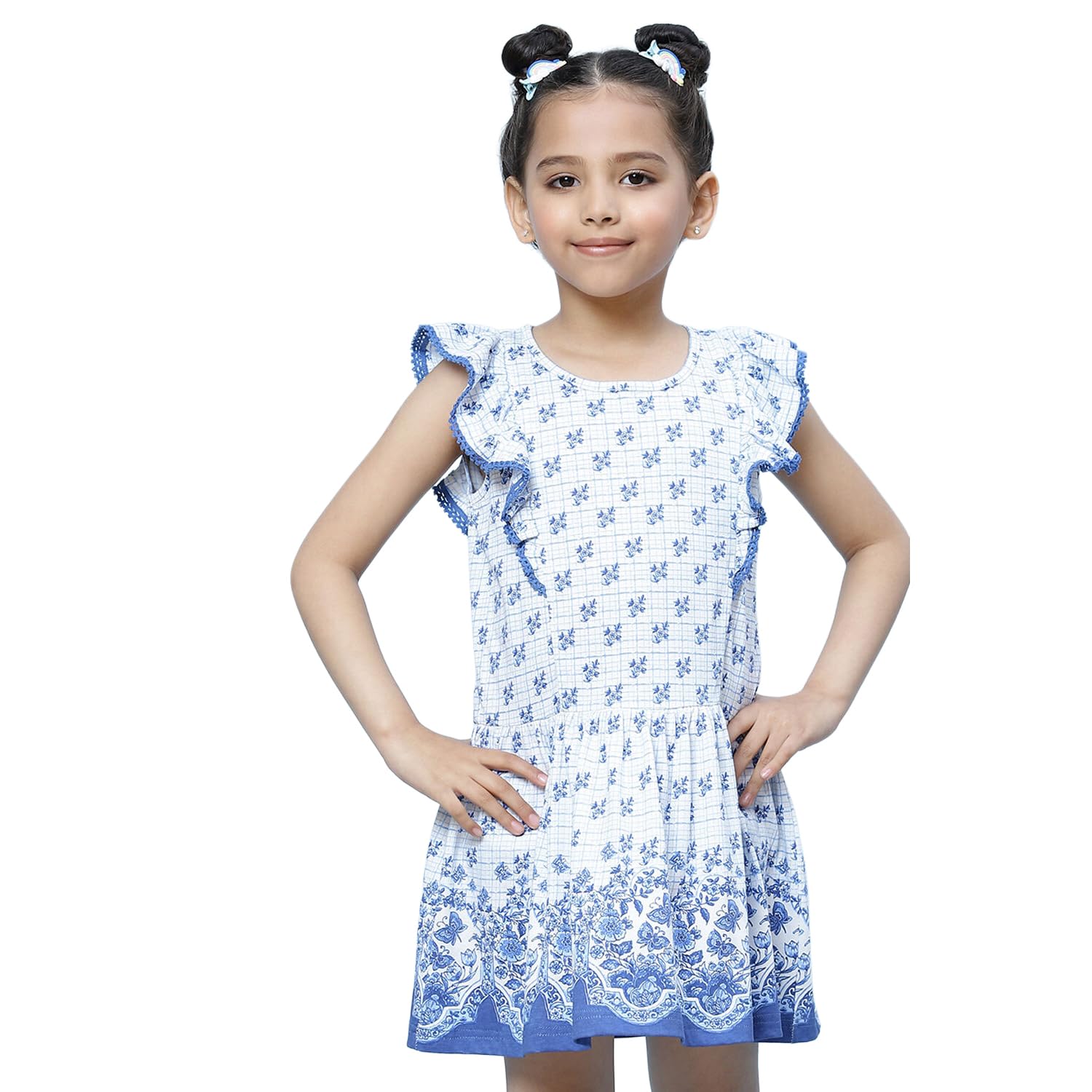 BIBA Printed Cotton Round Neck Girls Dress - Review, Price and Buying Guide