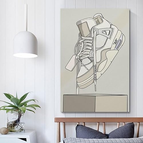 Miniatura 5 de Sneaker Art Posters - Lienzo decorativo para pared, 12 x 18 pulgadas, decoración moderna para dormitorio familiar
