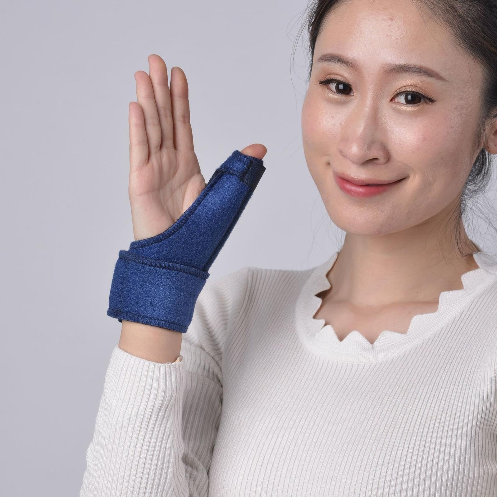 VIDECOR Medicina dello Sport Stabilizzatore Reversibile per Pollice Regolabile, Stecca per Pollice e Tutore per Polso - Stabilizzatore per Pollice e Supporto per Polso,Blue