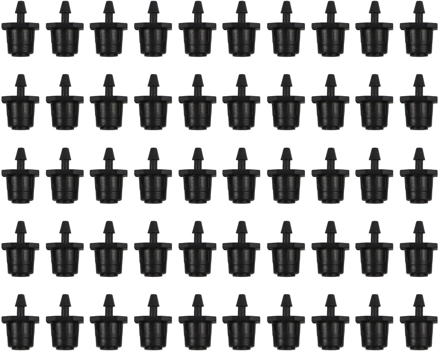 Irrigation Drippers 50 Pack Adjustable Drip Emitters 360 Degree Sprinkler Heads for Garden Watering System, Drip Irrigation Accessories for Flower Bed