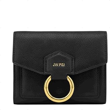 JW PEI Stella Wallet - Black Grained Vegan Leather