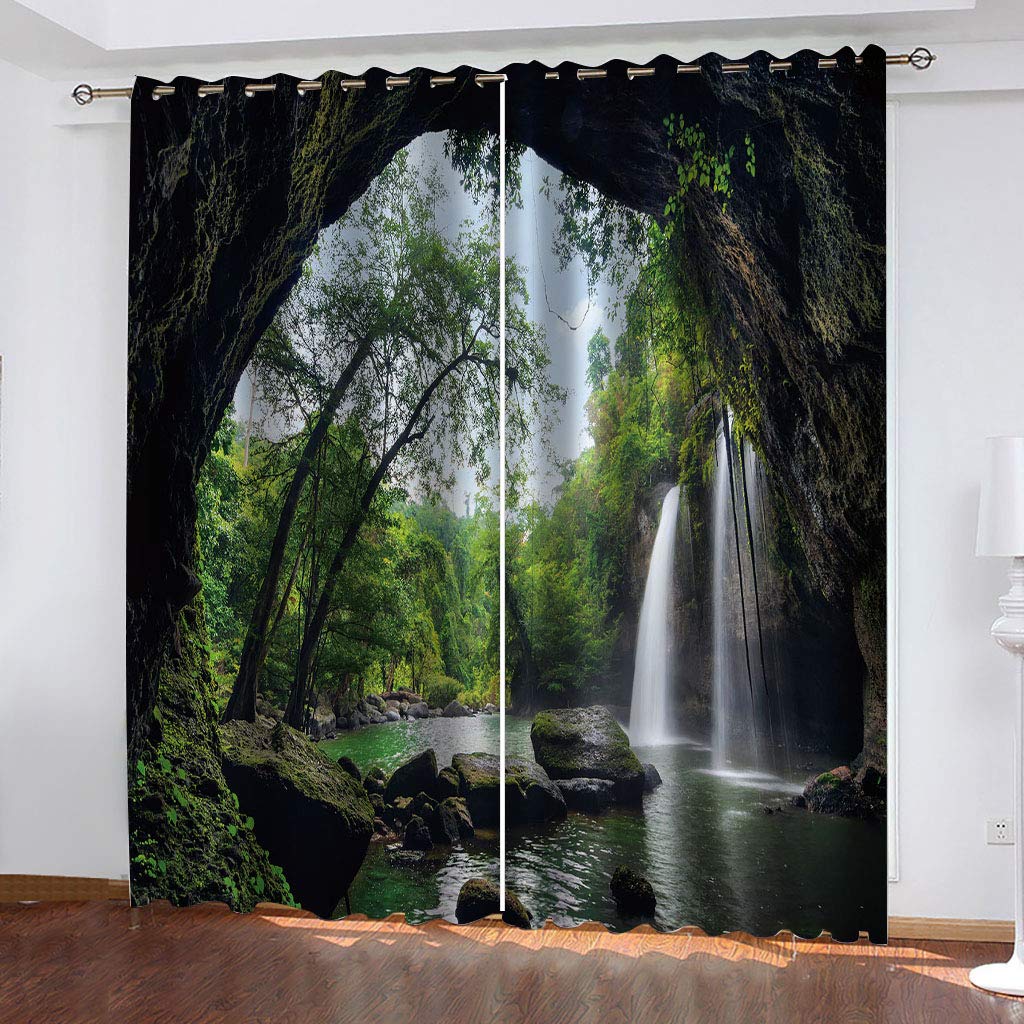 Rideau de salon design moderne 264x214 cm pour une ambiance nature 3D