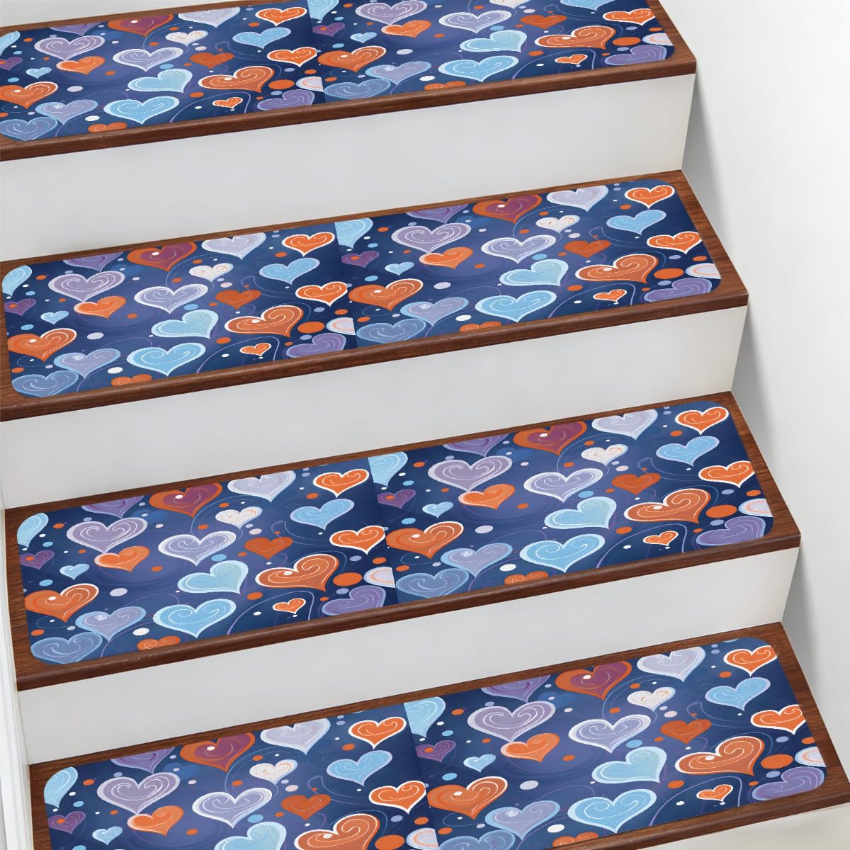 Protectores de escalera de San Valentín alfombra Mexpekil para interiores