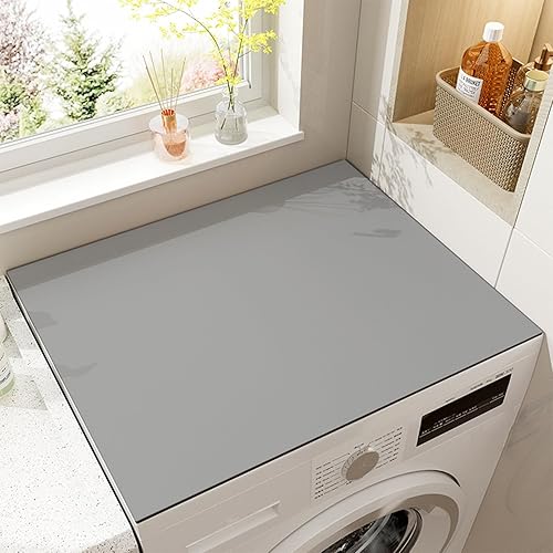 Cubierta superior para lavadora y secadora, antideslizante, de color sólido, tipo tambor de lodo de diatomeas, cubierta antipolvo para lavadora