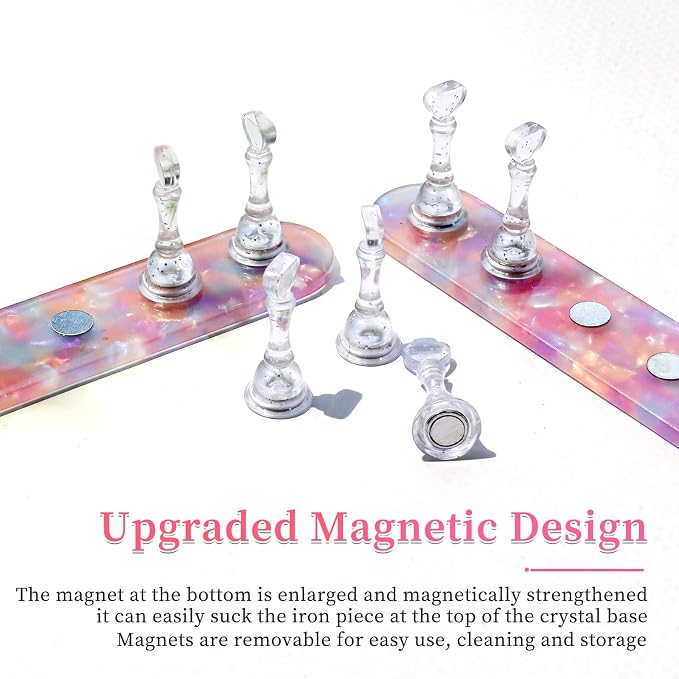 BQAN 2 Set Nail Stand para Press Ons, Soporte Magnético para Uñas, Practica con 200 Parches Adhesivos miniatura 3