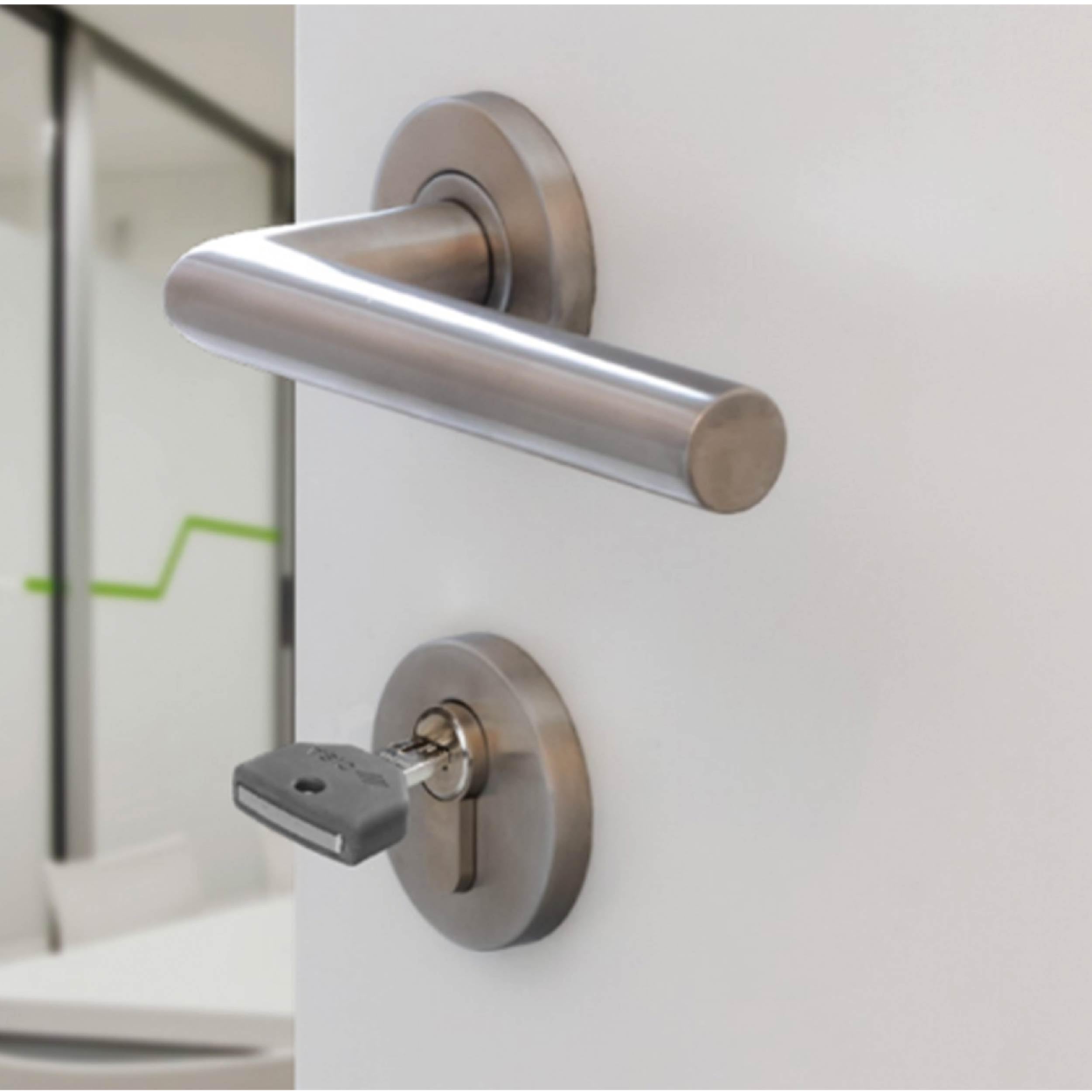 CISA - Cilindro Europeo ASIXP8 Sicuro e Affidabile 10Q3170701200C5 per Serratura Porta Blindata, Cilindro 5 Chiavi per Ambienti Residenziali e Commerciali, Dimensioni 30/30, Predisposizione al Pomolo