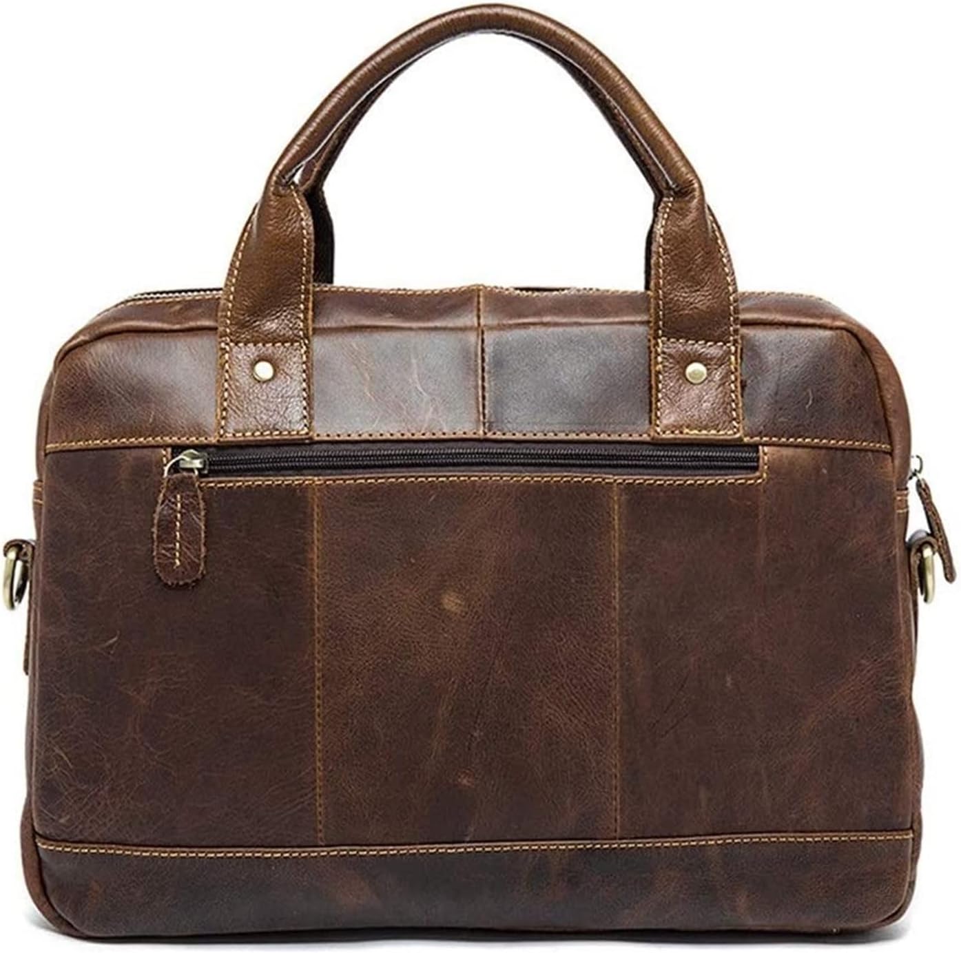 Vintage Leather Briefcase for Men Business Bag for 13,3 Inch Laptop Large A4 Folders Shoulder for Office bag