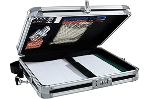 Vaultz Combination Lock Clipboard with Storage Box for Letter Size Paper and Table