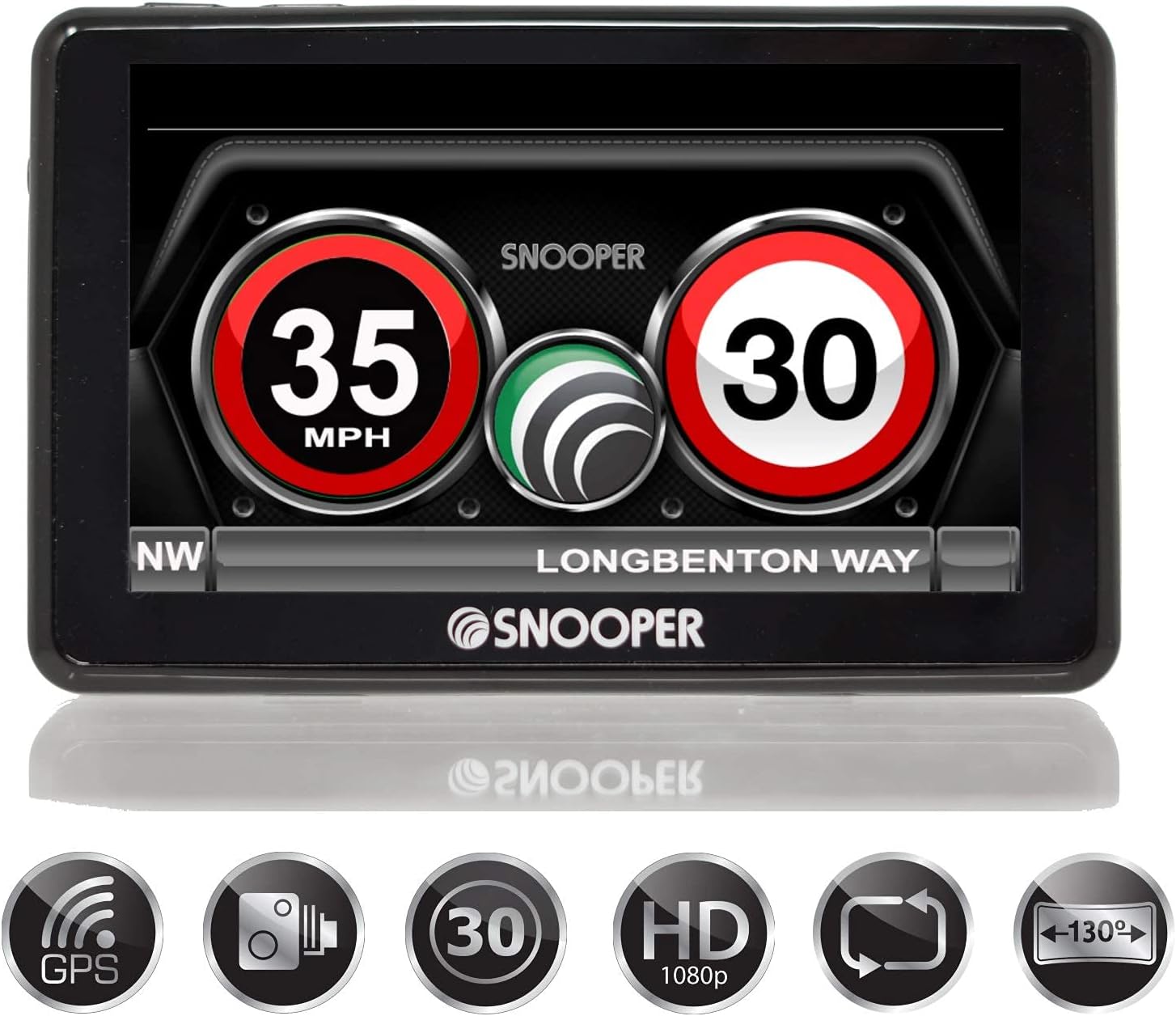 Speed Camera Detector MySpeed DVR G3 SC5900 Plus with Dash Cam Front - Speed Camera Detectors for Cars UK - Police Radar Detectors for Cars - Car Speed Limit Warning Device