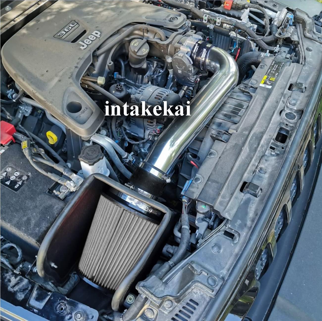 INTAKEKAI Performance Air Intake (Compatible with 2018-2022 JEEP WRANGLER JL / 2020-2021 GLADIATOR 3.6L V6 MODELS) (BLACK FILTER)