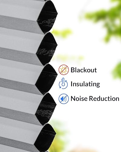 Miniatura 6 de CHICOLOGY Persianas celulares sin cordones, tratamientos de ventana opacas y de primera calidad para todas las habitaciones, dormitorio, cuarto