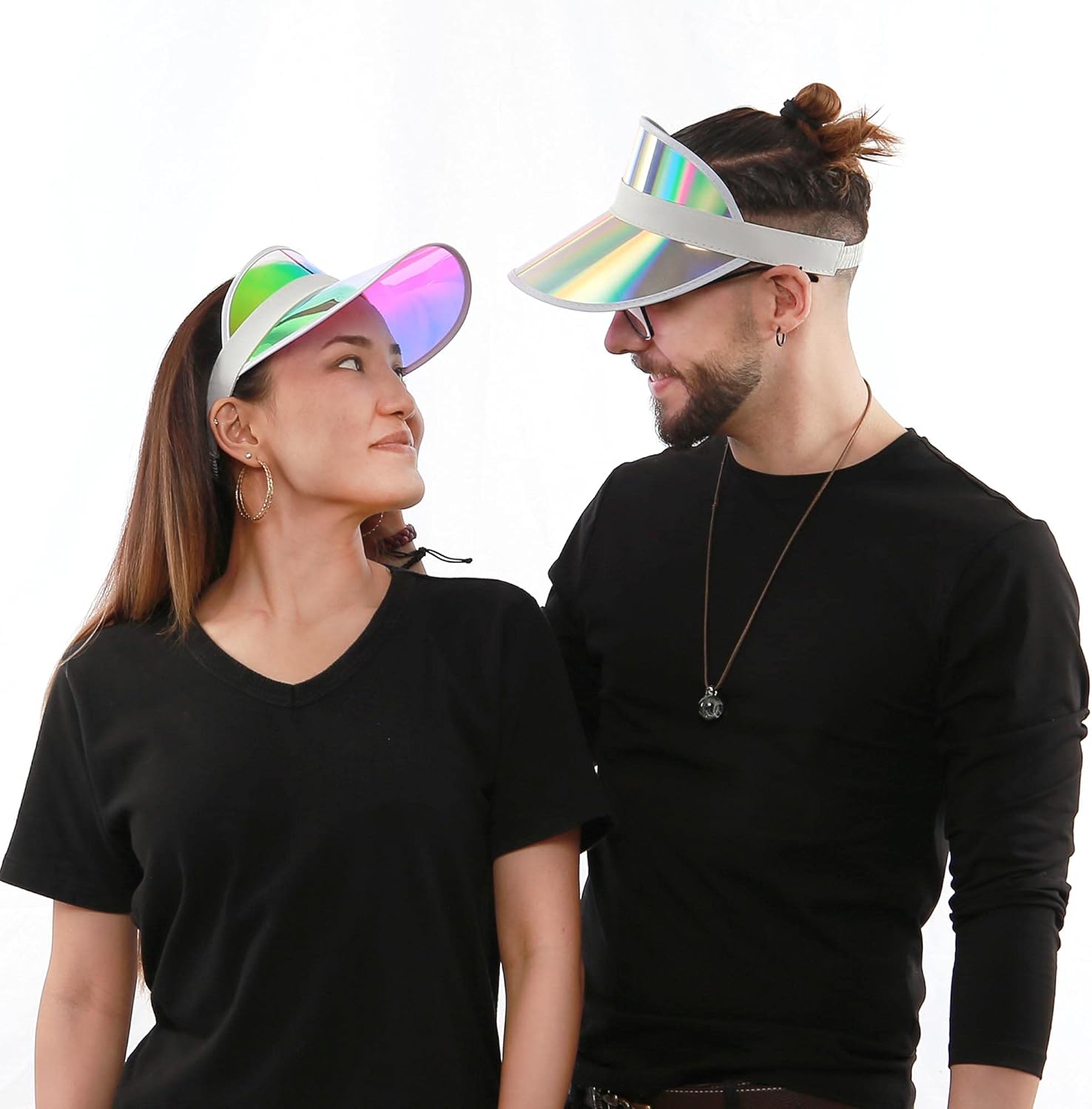 12 Pack Sun Visor Hats Women UV Protection Clear Outdoor Beach Sports Golf Sunhat Party Cap - Image 3