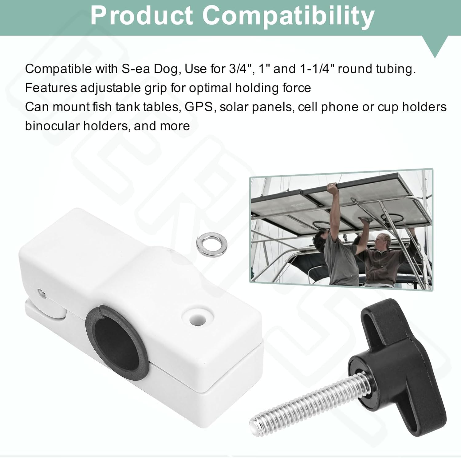 327199-1 Removable Rail Mount Clamps - Use for Round Tubing Compatible with S-ea Dog
