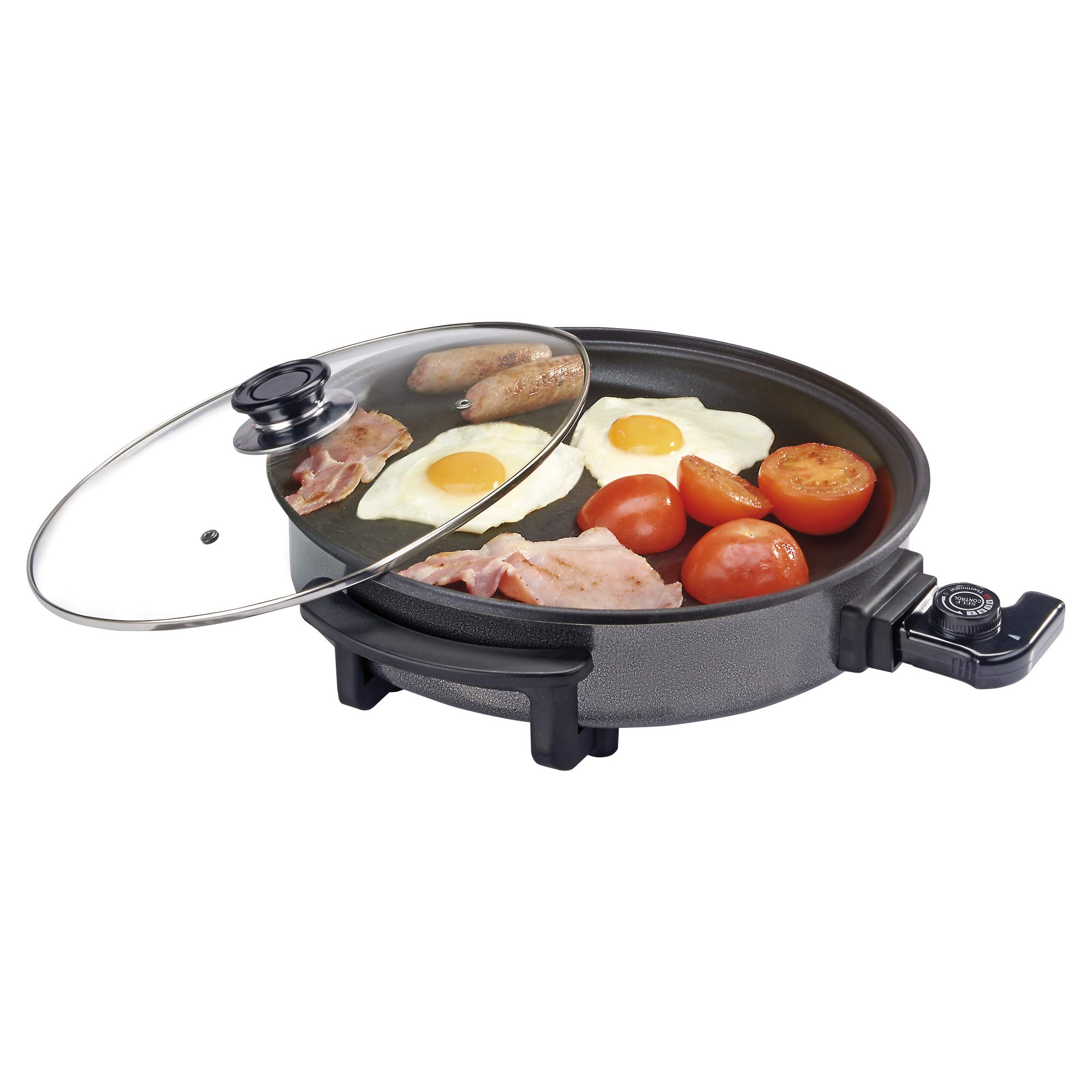 Cooks Professional Multi Cooker, Electric Frying Pan with Glass Lid