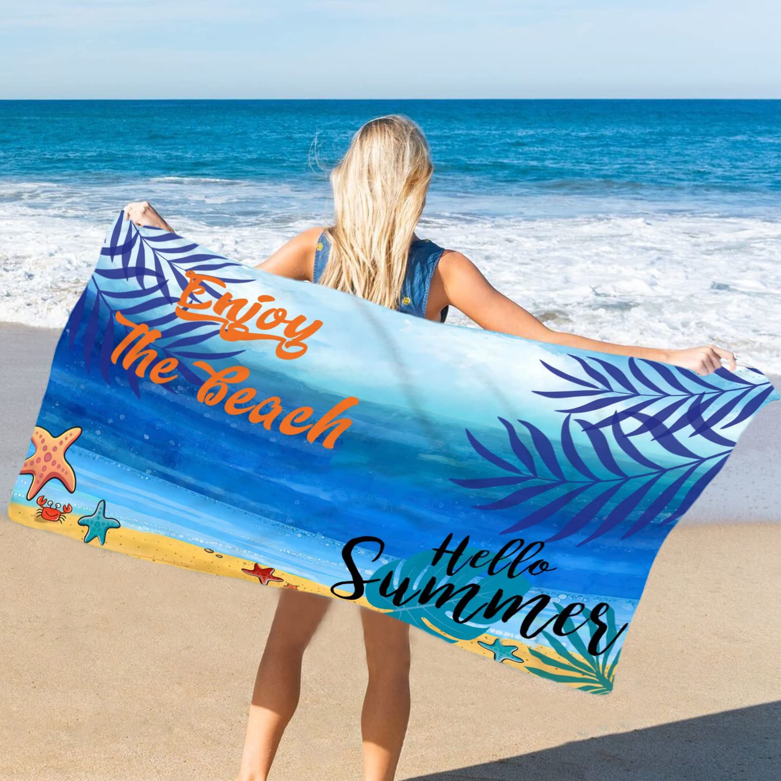 ARTHMOM Microfiber Beach Towel - Extra Large 60x30 Inches, Thick & Lightweight, Cute Designs For Beach, Pool, Travel - View #12