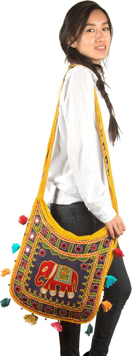 Crossbody Shoulder Hobo Messenger Elephant Bag Colorful Travel Books Casual