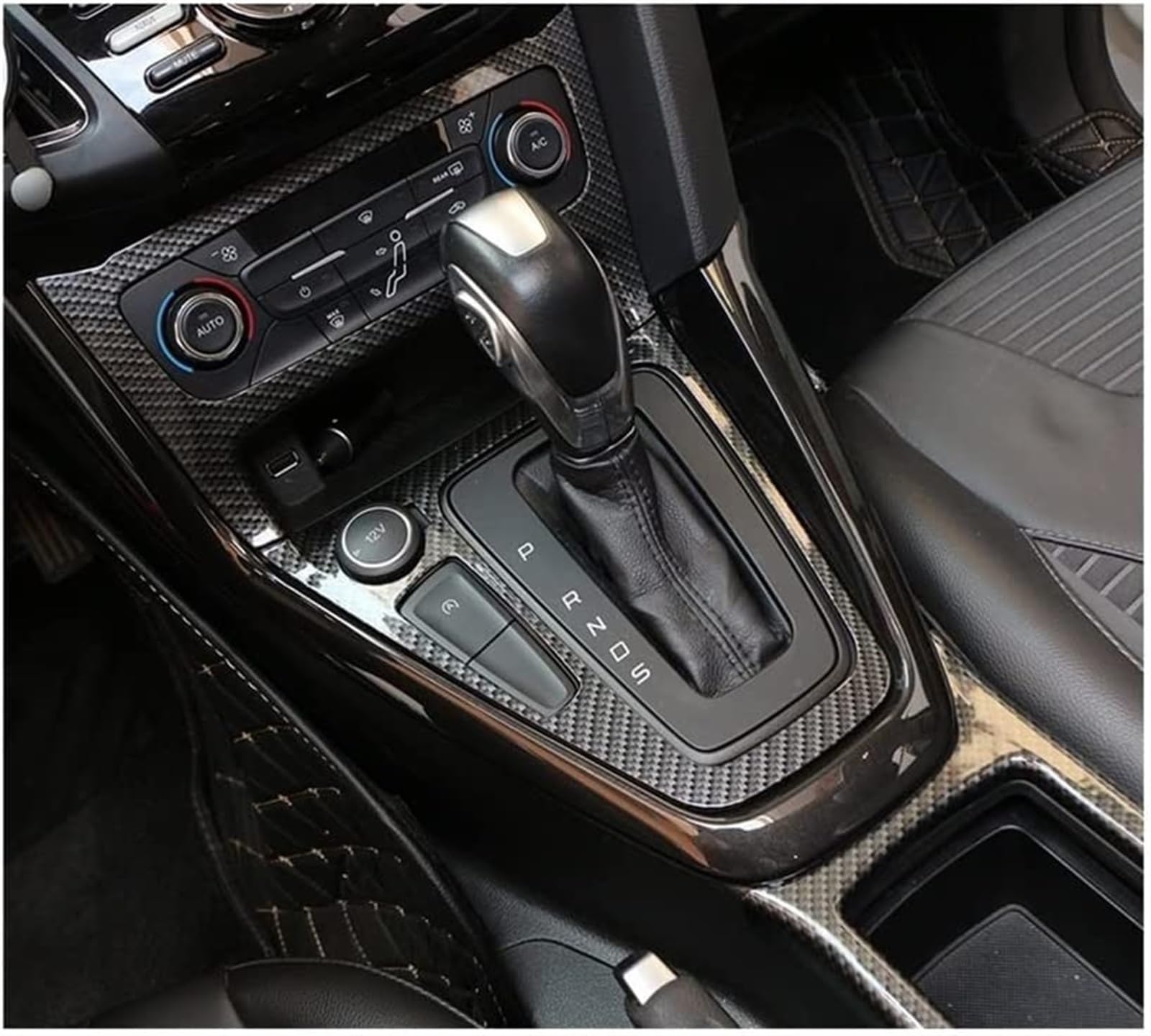 Panel Interieurleisten ABS Autotür Schüssel Dekoration Abdeckung Für Ford Für Focus 3 MK3 2015-2018 LHD Innentürgriff Schutz Abdeckungen Trim Aufkleber Zierleisten Innen (Farbe : Rot