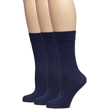 Hugh Ugoli Womens Thin Soft Rayon Derived from Bamboo Crew Socks for Dress, Trouser, Seamless Toe & Non-Binding, 5-8/9-11