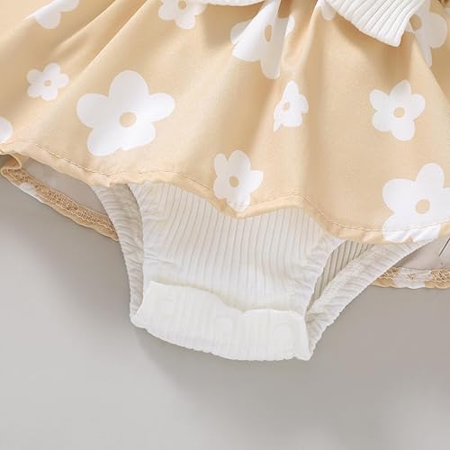 Miniatura 6 de YOUNGER TREE Vestidos de niña recién nacida, vestido floral para bebé, ropa de verano para niña, diadema para bebé