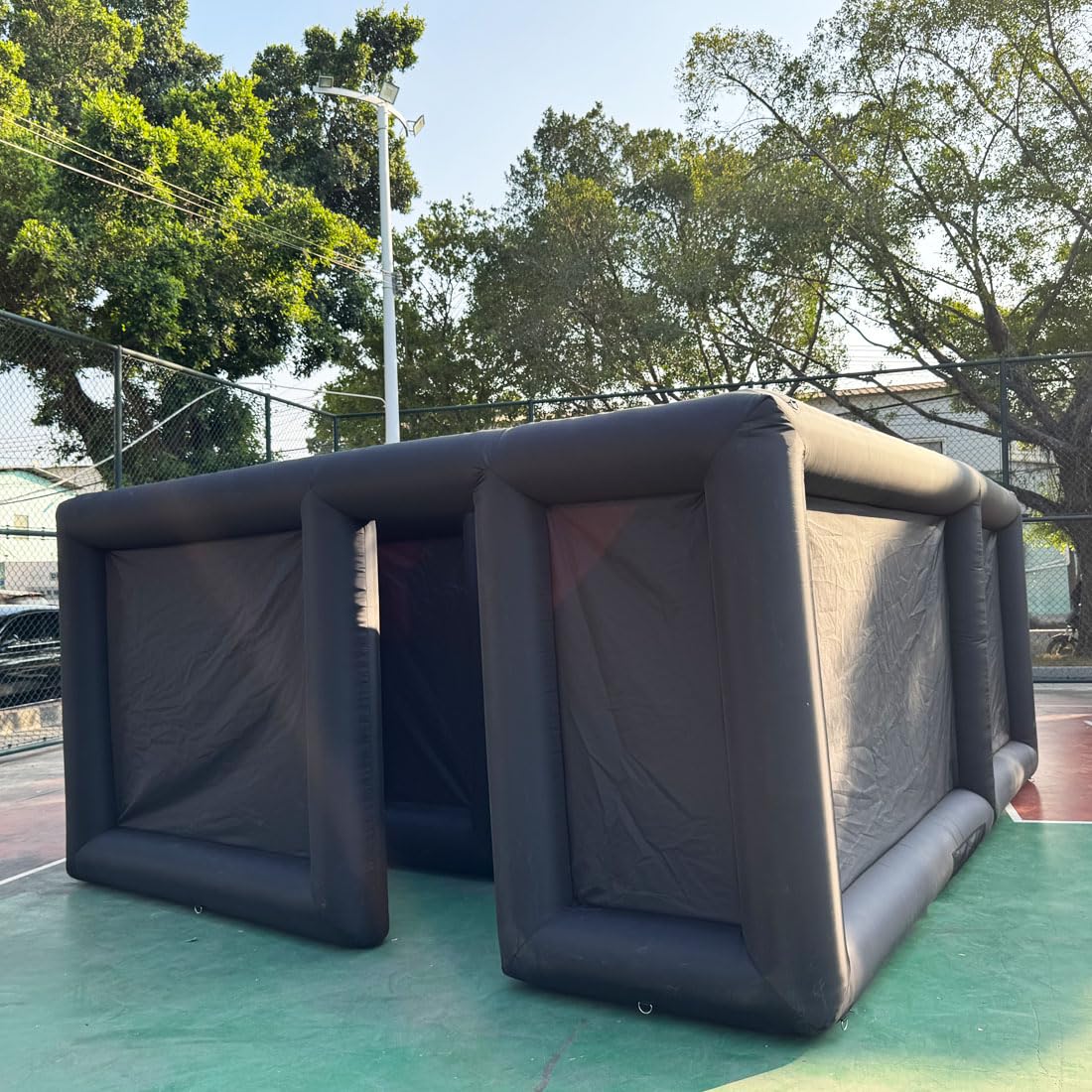 Photo 1 of ** STOCK PHOTO FOR REFERENCE, ONLY NOT MAZE AS SHOWN** PHOTO BOOTH
Black Inflatable Maze Halloween Haunted House Inflatable Labyrinth Maze with Blower for Carnival Outdoor Indoor Game Toys
