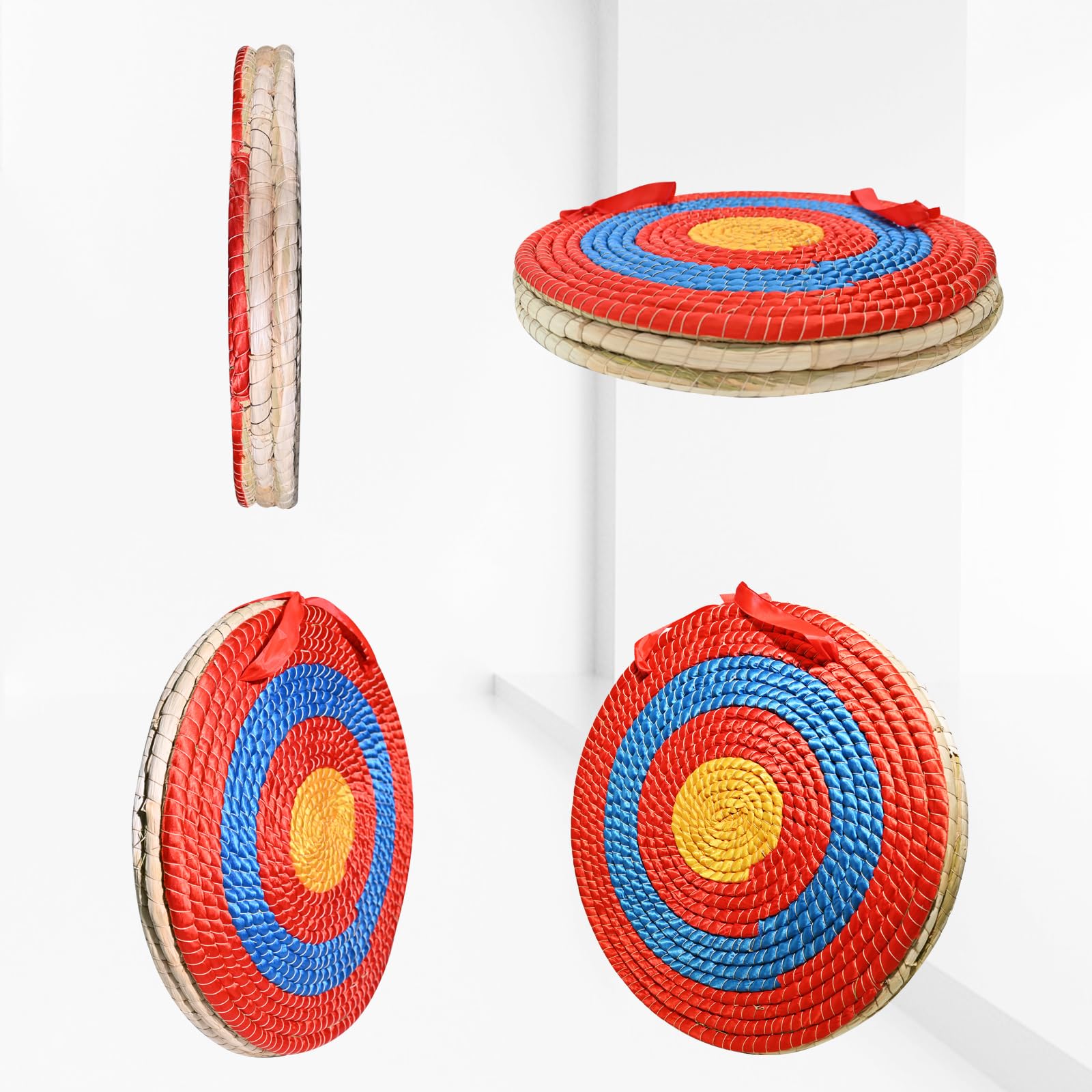Cible de tir à l'arc et sports d'arme, cible de paille Archery Target pour adulte (diamètre 50 cm, épaisseur 3 couches, 6 cm)