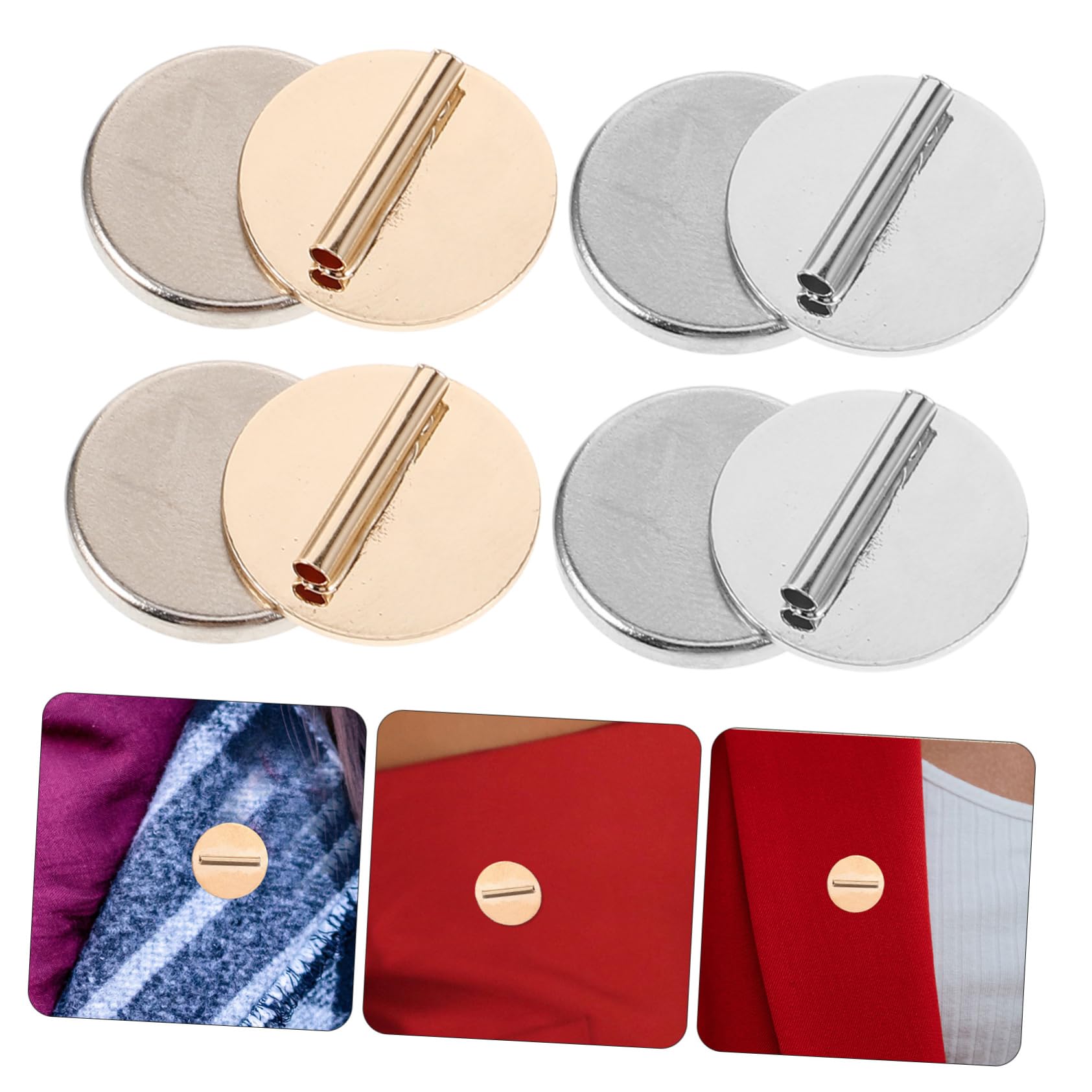 Angoily Broches Magnéticos Convertidores De Alfileres Sujetadores De Metal Ropa Perfectos Personalizar Estilos Y Diy 4 Pares*4